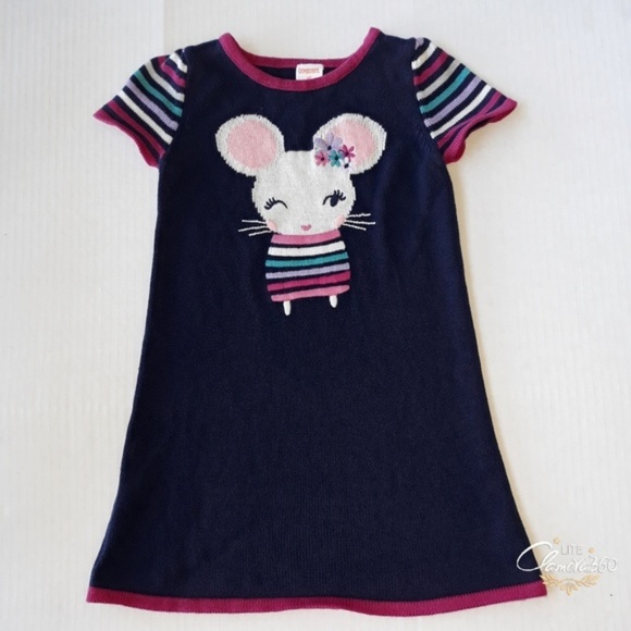 GYMBOREE SPRING SMILES PINK STRIPE w// FLOWER SWEATER JUMPER 3 6 12 18